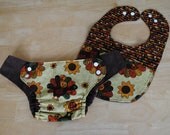 Thanksgiving Bib & Diaper Cover Set