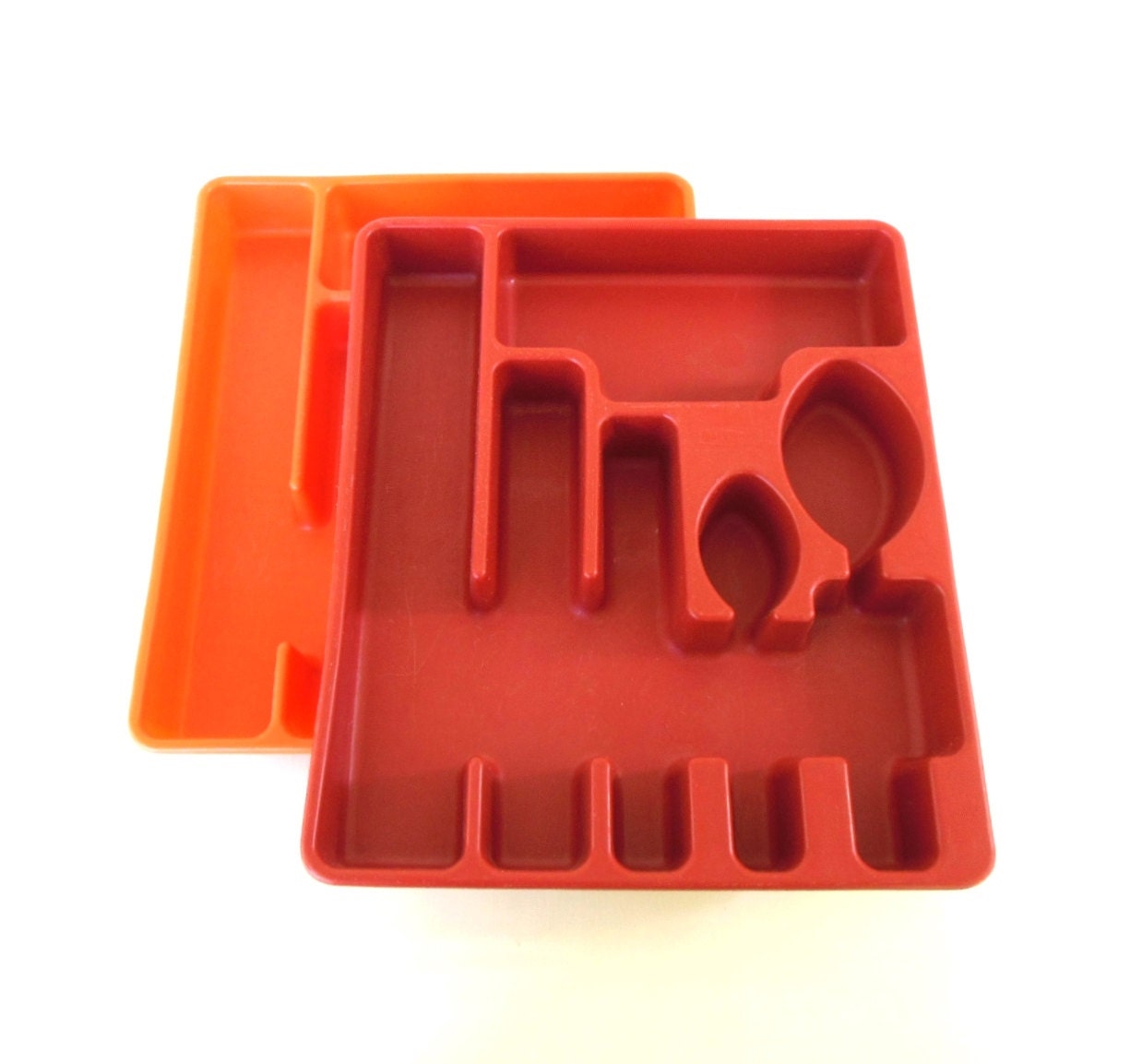 Rubbermaid Flatware Organizer Silverware Tray 70s Orange or 80s Rust
