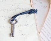 Small Antique French Skeleton Key - Tiny Cabinet Key