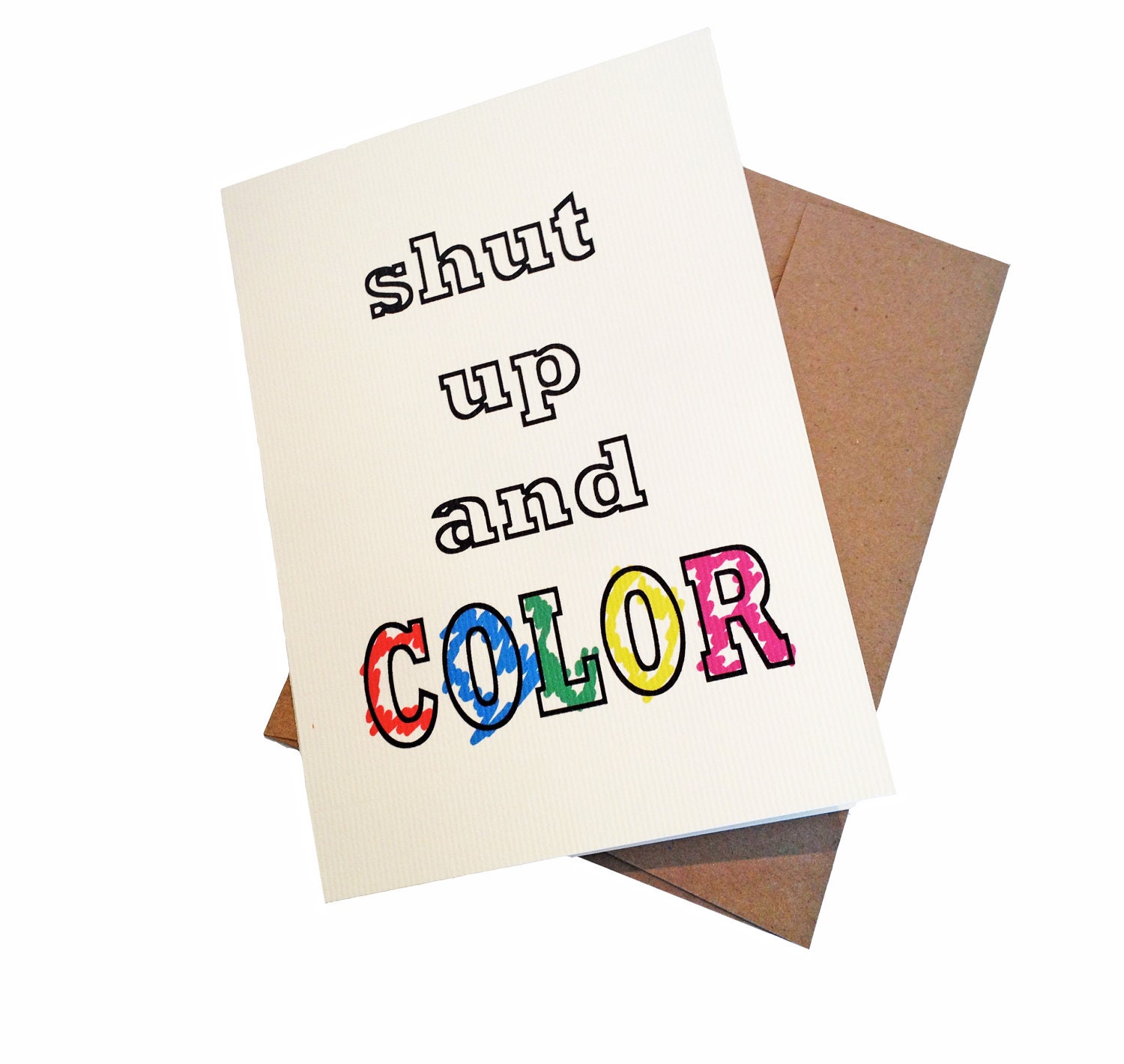 Military Greeting Card - Shut Up and Color