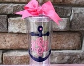 Anchor Monogrammed 20oz tumbler