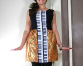 FLAMINGO PIANO DRESS - cocktail dress, holiday dress, party dress, new years eve dress, metallic brocade, floral brocade, shiny, mini dress