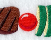 BBQ Grill Barbecue Summer Kabob Embroidered Flour Sack Hand/Dish Towel