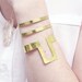 Double Band Brass Cuff