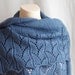 Knit yourself this Shawl - Knit Pattern Scarf Blue Denim Wool Bamboo Silk DIGITAL PDF PATTERN