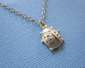 Small Lady Bug Gold Necklace by MarisaLeeDesigns