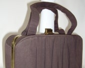 40% off 40s Brown Fabric Box Purse by SHUR TITE