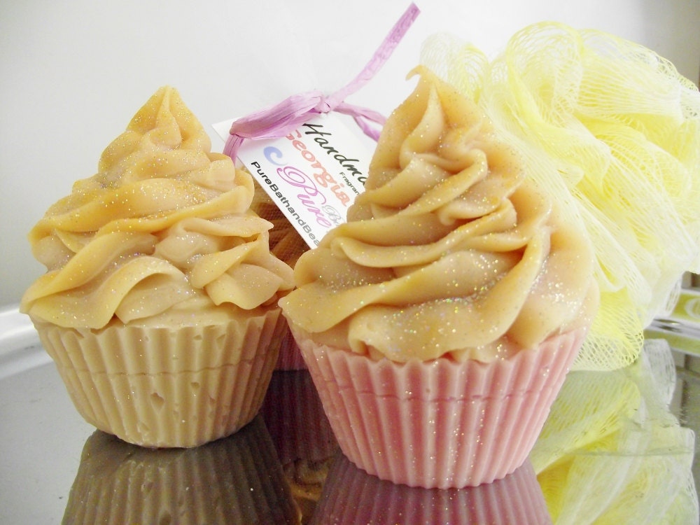 Georgia Peach Natural Cupcake Bath Soap Hand Soap