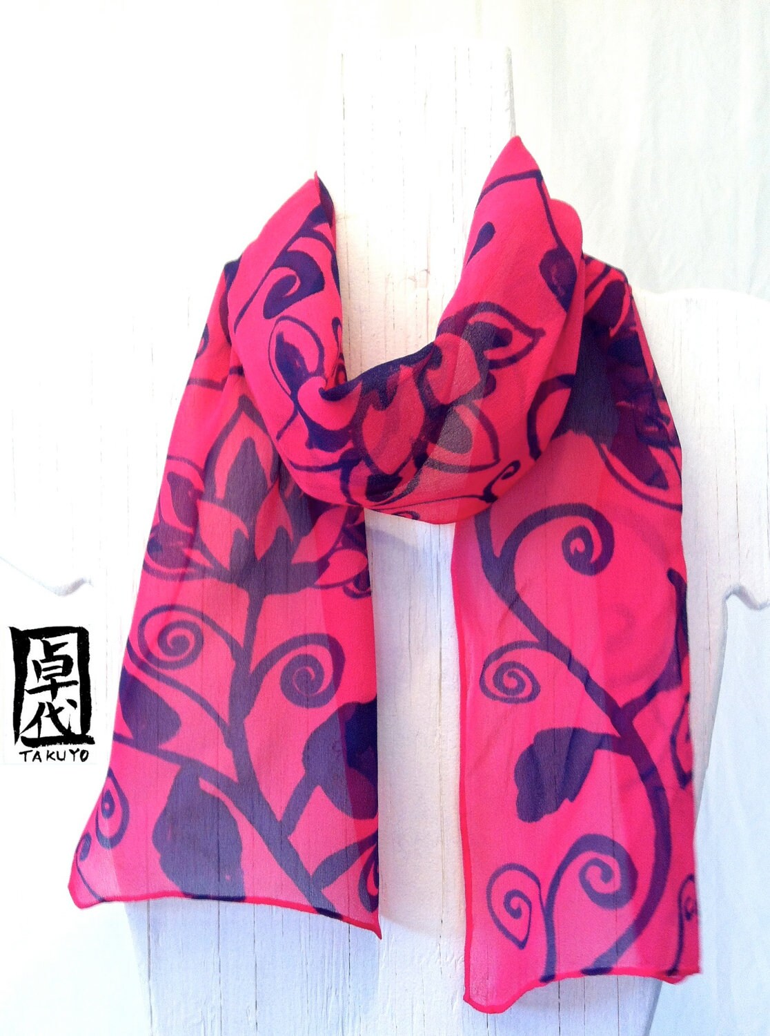 hot pink scarf