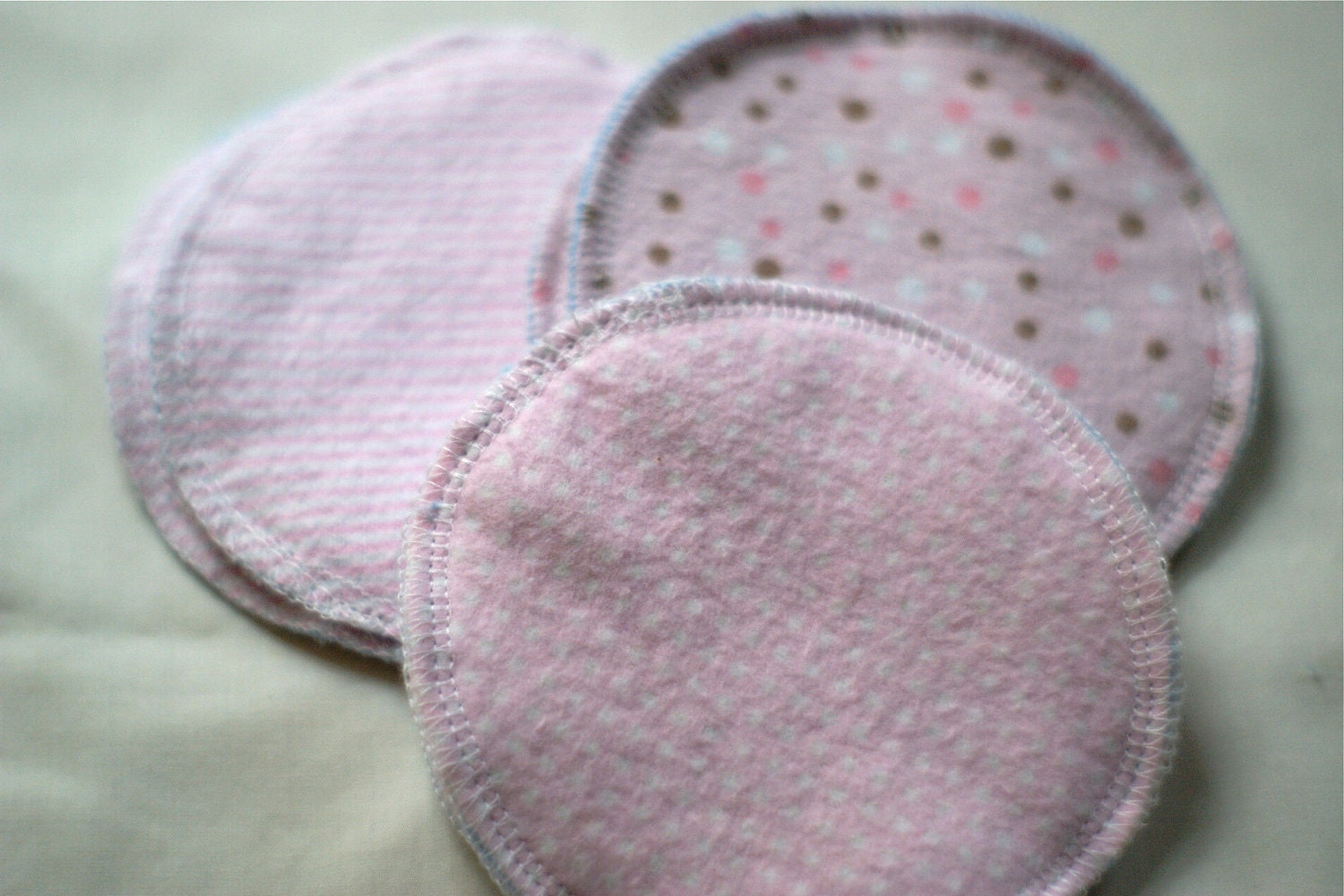 Reusable Cloth Nursing Pads - 3 pairs, girl theme