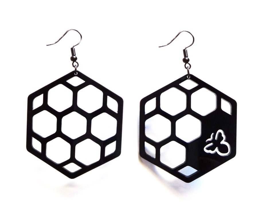 Honeycomb earring