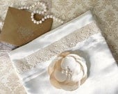 Romantic Bridal Money Bag- Ivory and Champagne