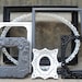 Black White and Gray Picture Frame Set Ornate