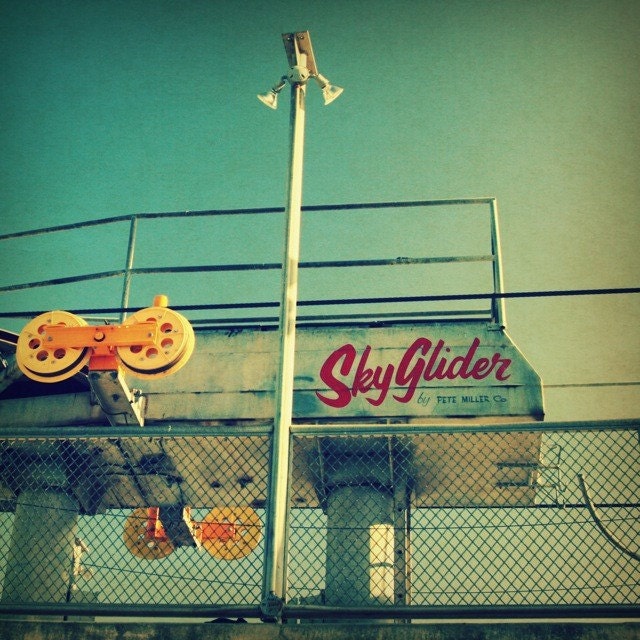 photography, mid century modern, carnival photo, summer, sixties, nostalgic photography, boardwalk, beach - SkyGlider III, 8x8