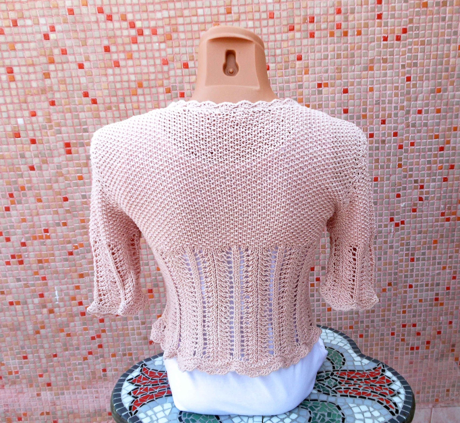 Hand knitted bolero Jacket Free shipping