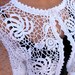 Irish Crochet White Bridal Bolero OOAK