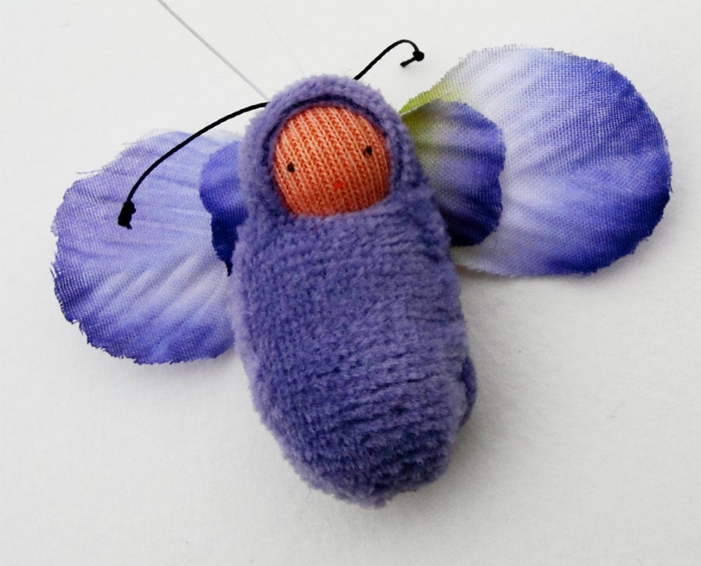 Fairie baby lilac ornament butterfly child