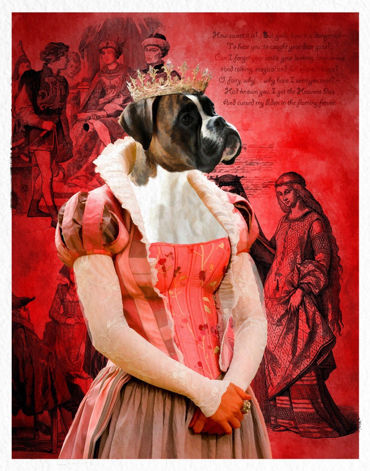 Boxer Dog Print Art Print 11 x 14 inch original illustration artwork giclee archival premium poster print