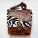 S A M P L E SALE. Western Zebra Shoulder Bag. Ready to ship.