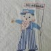 Vintage Bucilla Cross Stitch Quilted Bedspread for Children Steam Trains All Board Depot