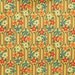 VINTAGE 1960's Golden Small Floral ABSTRACT Novelty Fabric 2.7 YDS