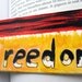 Original Acrylic Painted Abstract Art Fire Bookmark - Freedom
