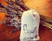 Handmade Lavender Sachet in Muslin Bag