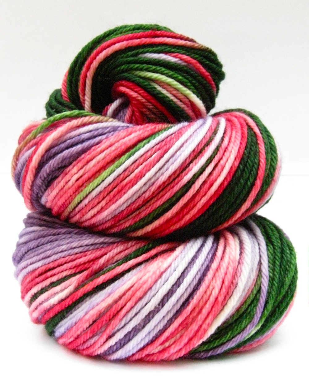 Hand Dyed Yarn - Superwash Merino, Worsted SW Yarn in Farmer's Market - Preorder.