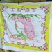 Vintage Florida Tablecloth State Souvenir Pink Flamingos Hibiscus Table Linens Retro