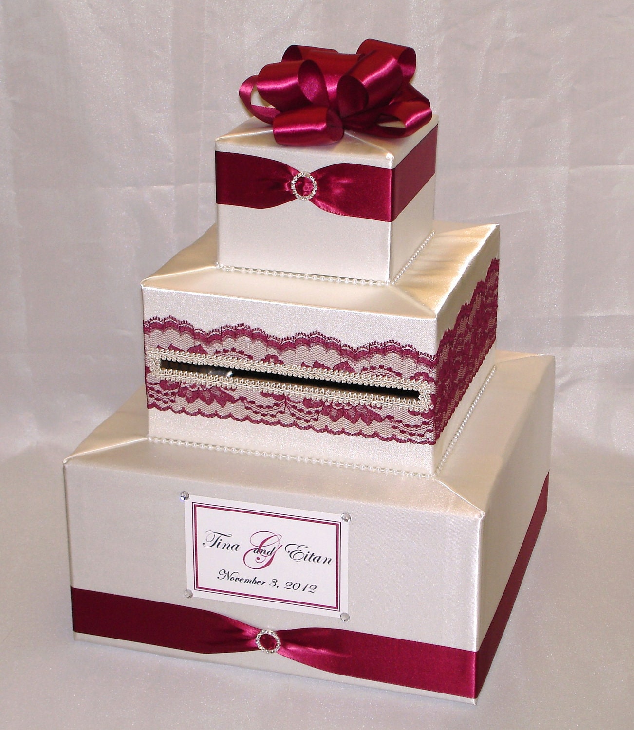 Elegant Custom Made Wedding Card Box-any design/color