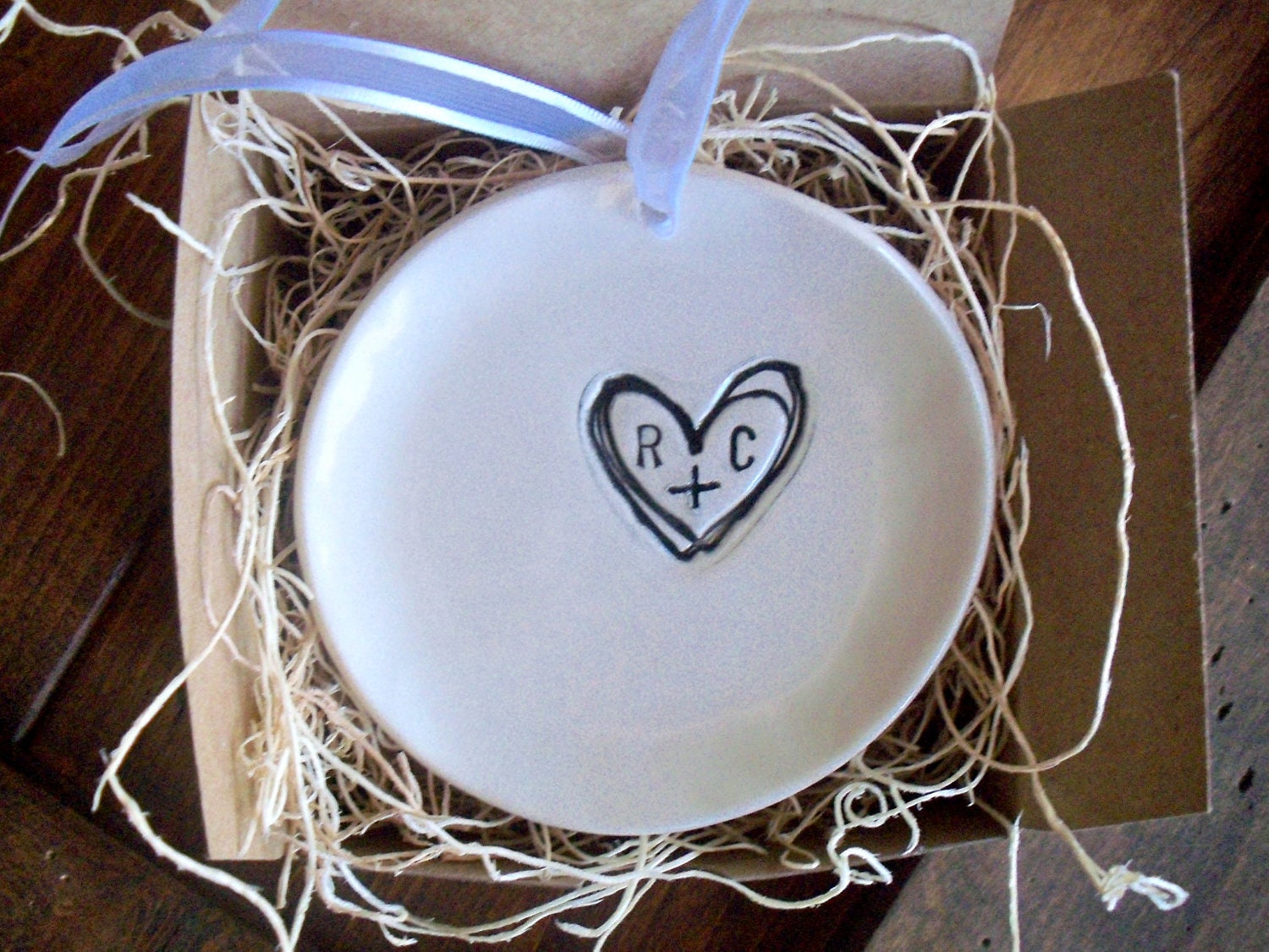 wedding ring dish, CUSTOM ring holder, engagement,  monogram initial tray,  Black and White,  Gift Boxed, Made to Order