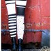 Pippi Leggings - Nude with Black Striped Legging Polka Dot Legging - NUDE - Legging - MEDIUM  Legging Womens Tights