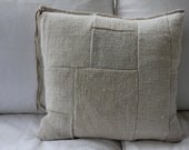 Vintage Grain Sack Pillow Patchwork