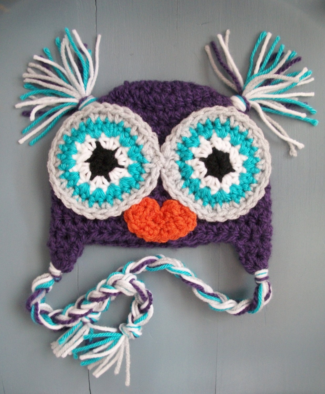 Crochet Baby Girl Owl Beanie Hat Size 12 Months-Adult