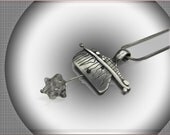 unique black silver pendant modern jewelry designer jewelry unique