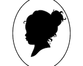 Custom Black & White Silhouette hand drawn From Your PHOTO - SINGLE (Child, Maternity, Grandparent)