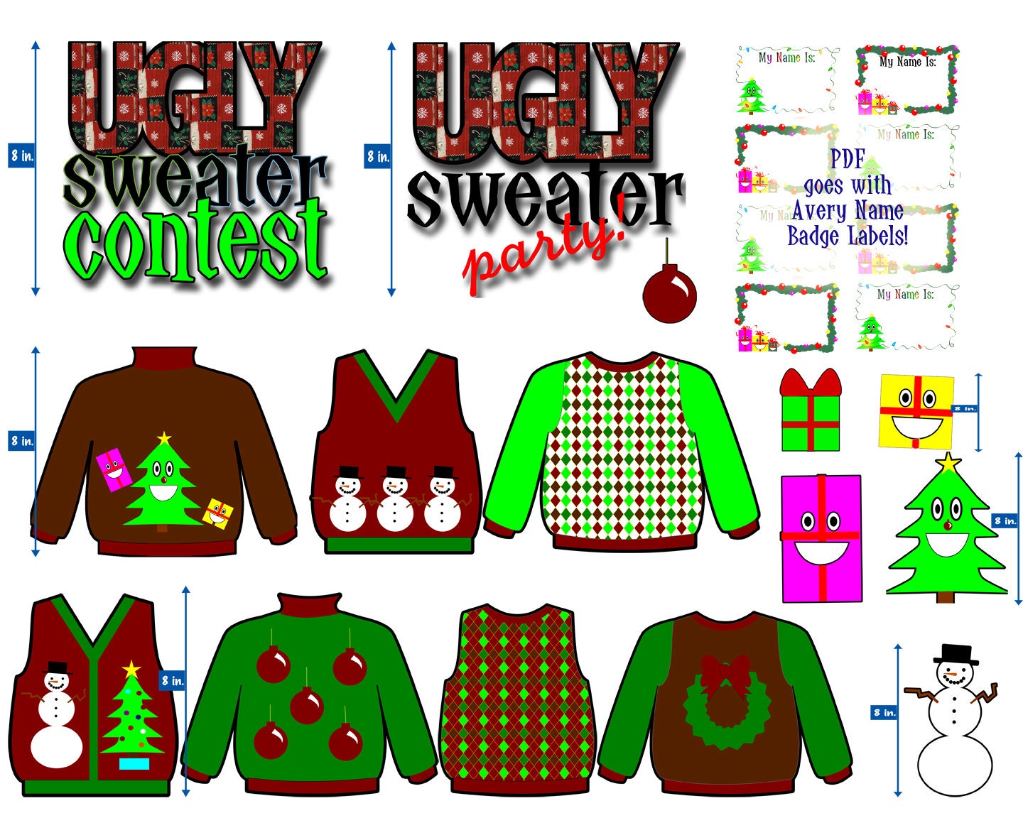 clipart of ugly christmas sweaters - photo #27
