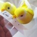 Lemon Yellow Handmade Love Bird Wedding Cake Topper