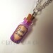 Truth Serum - Glass Bottle Cork Necklace - Potion Vial Charm - Purple Shimmer - Magic Spells - Steampunk