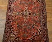 A20 size 3.4x5.3 Antique Persian Rug / Vintage Oriental Rug