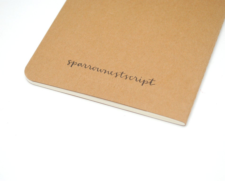 Harry Potter Inspired Journal, I Solemnly Swear That I Am Up to No Good, Brown Kraft, Large Moleskine, Modern Calligraphy and Illustration
