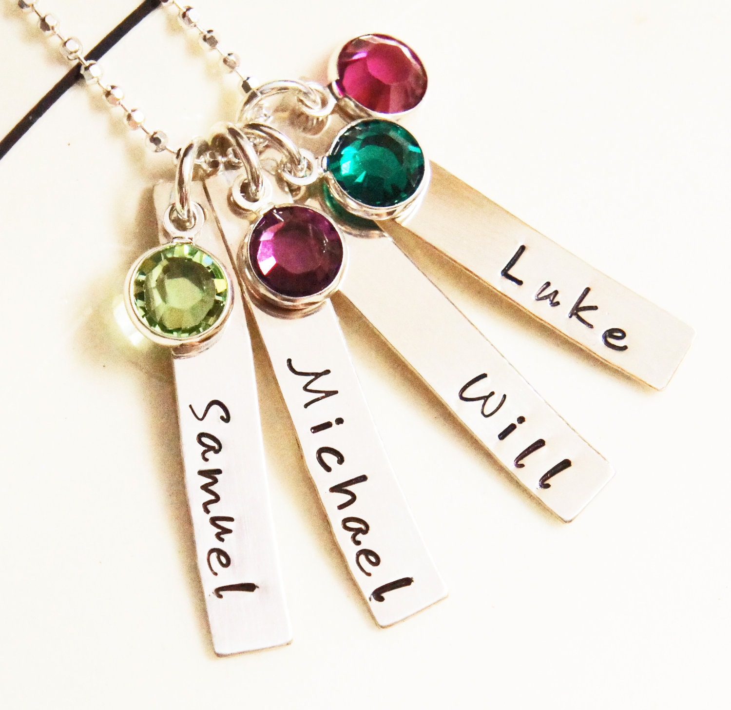  Necklaces on Necklace Mommy Grandma Jewelry Kids Custom Mothers Birthstone Necklace