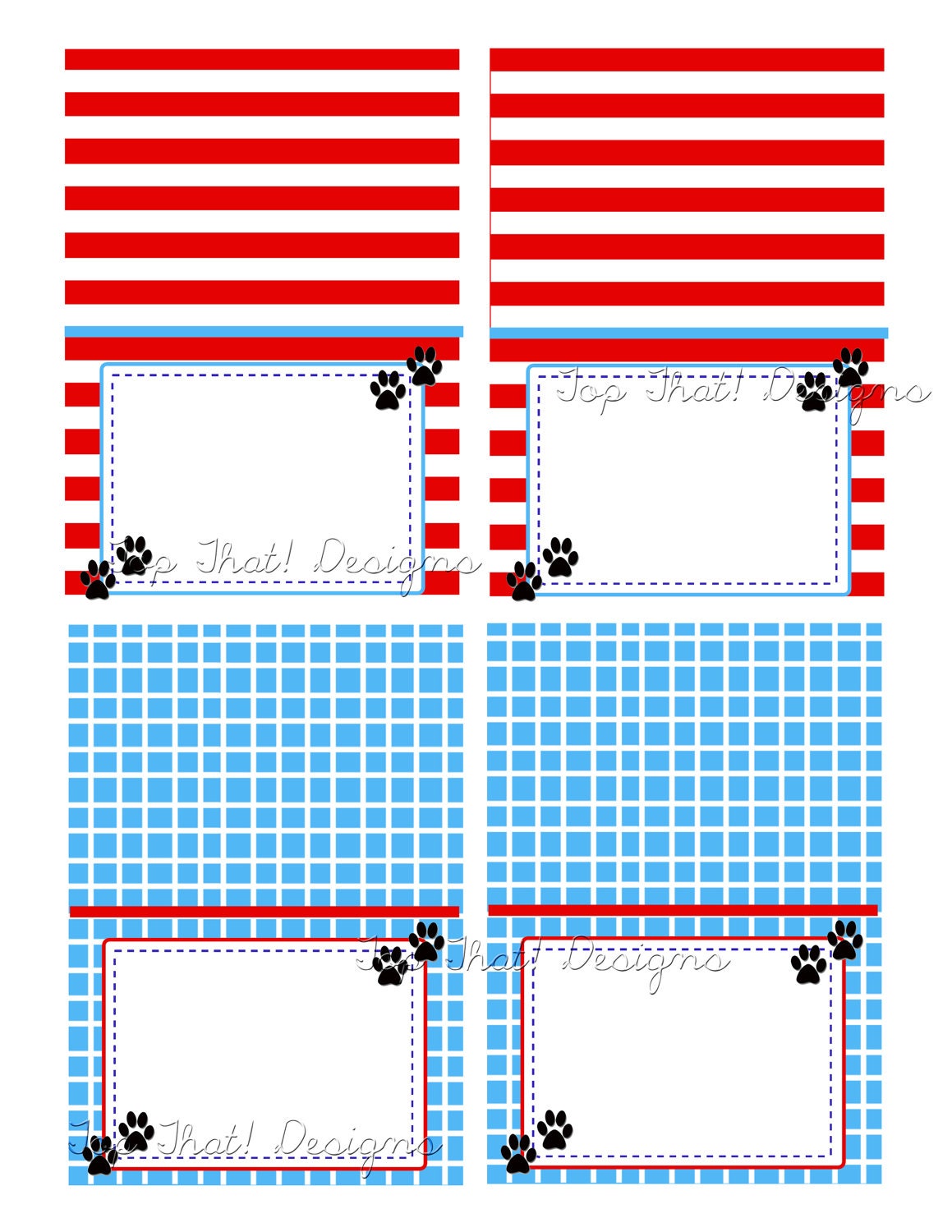 Puppy Party Food Tents- Printable