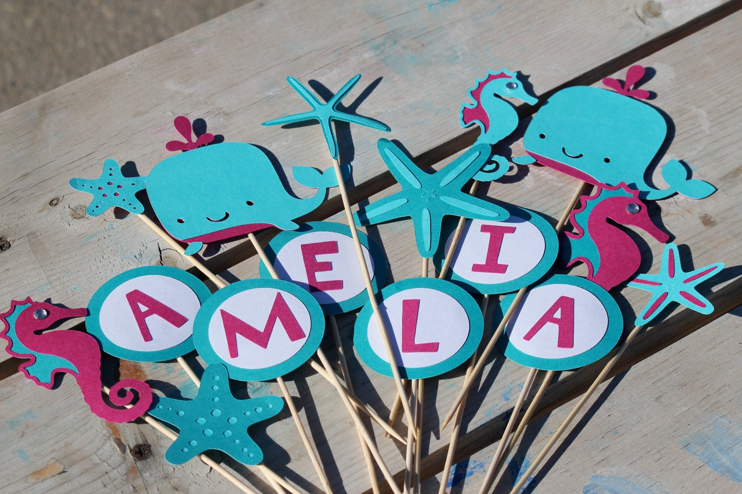 Sea Creature, Sea Horse, Starfish, and Whale Centerpiece