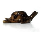 Wood Turtle Sculpture - Animal // Sculpture // Art // Hawaiian // Tribal