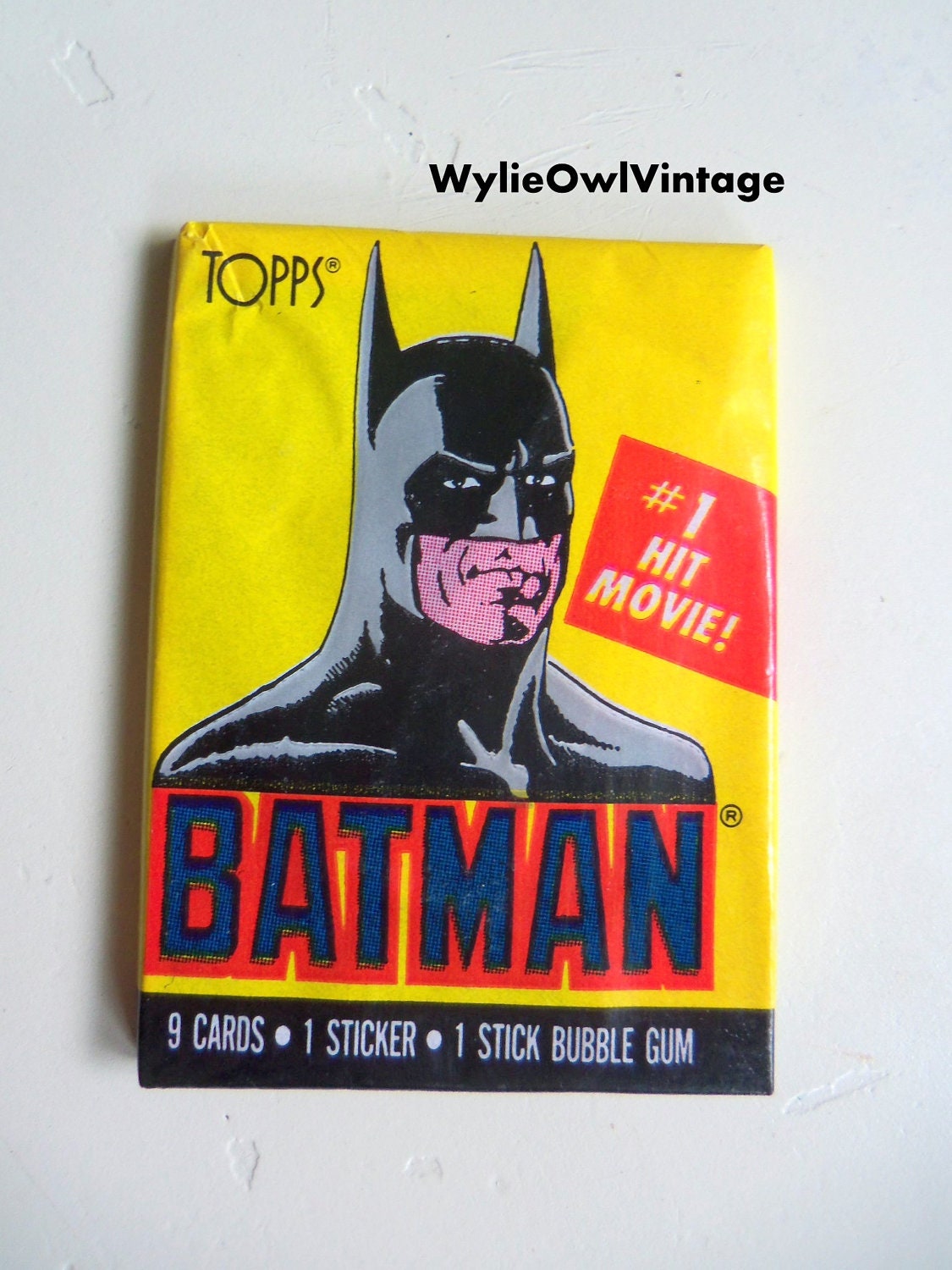 Vintage Topps Batman Cards Stickers Bubble Gum Pack 1989