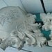 Updated Painted Vintage Floral Wall Pockets French Country Cottage Shabby Chic "Golden Vanilla Wall Pockets"