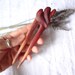 English rose garden- pink red white beige rustic hair fork