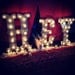 Circus marquee metal letters  18"  lighted custom finish included