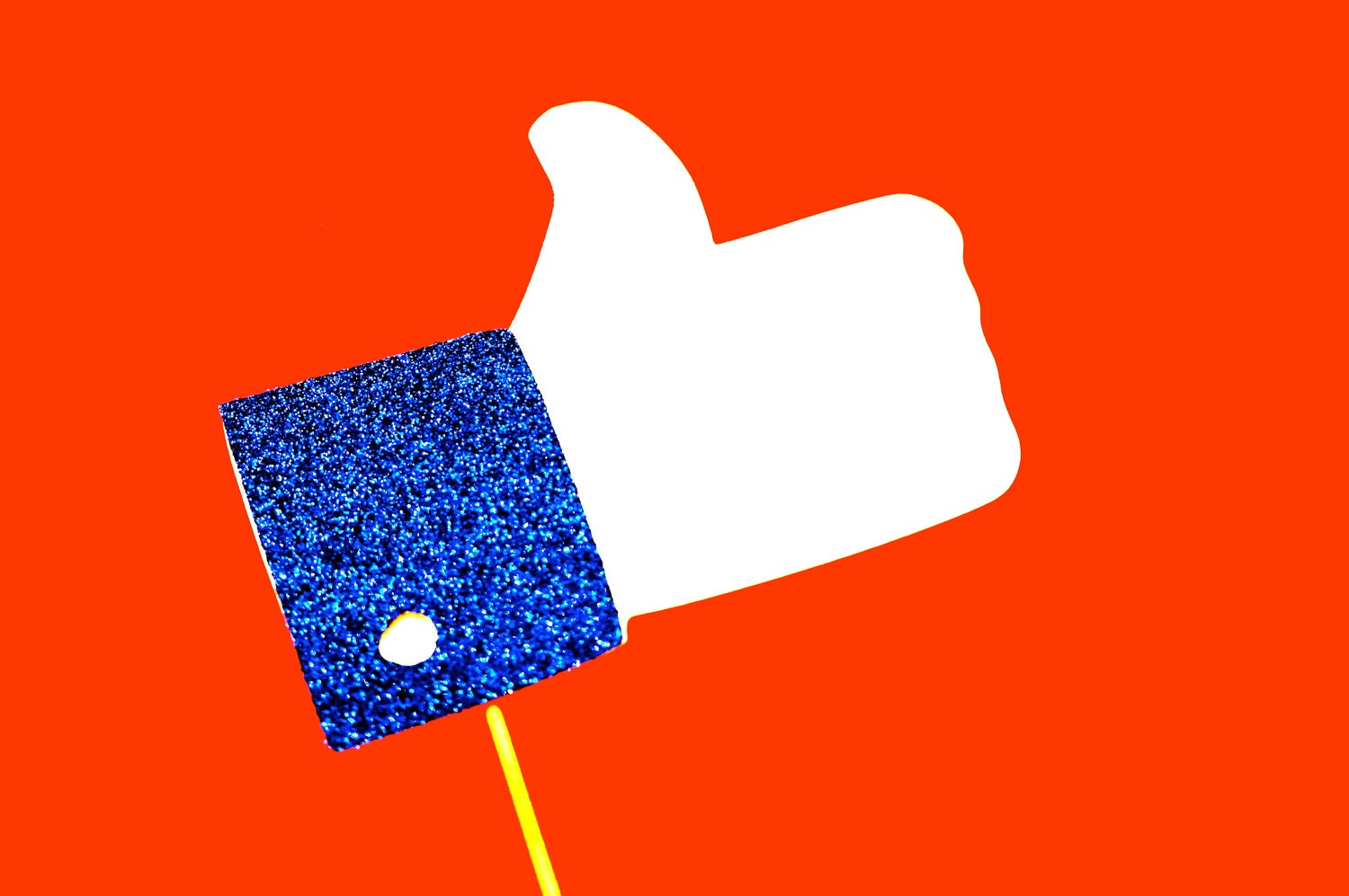Photo Booth Props - Facebook "Like" Hand - Thumbs Up - GLITTER Photobooth Prop - Great for weddings, birthdays, parties